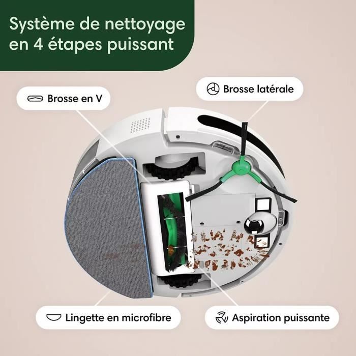 iRobot Roomba Combo Essential - Robot Aspirateur et Laveur Connecté - Efficace et Puissant - 3 Niveaux d'aspiration - Programmable – Image 3