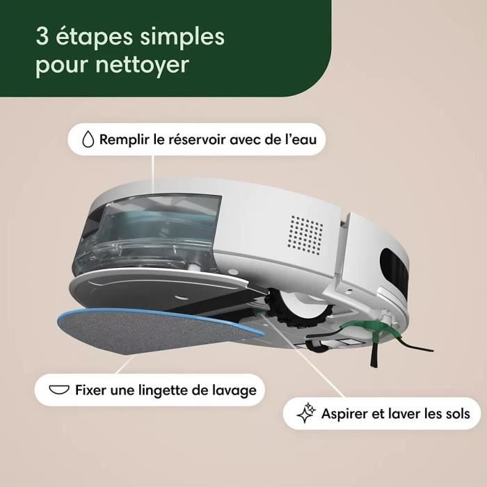 iRobot Roomba Combo Essential - Robot Aspirateur et Laveur Connecté - Efficace et Puissant - 3 Niveaux d'aspiration - Programmable – Image 8