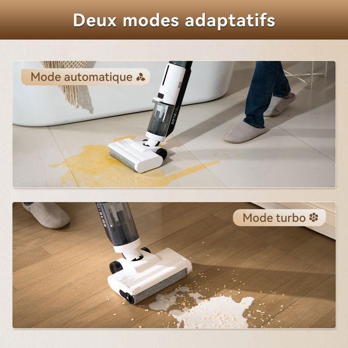 JONR ED12 Elite-Aspirateur Balai Laveur Sans Fil,Autonettoyant,Bords à Bords 1mm,Réservoir d'eau de 750 mL – Image 6