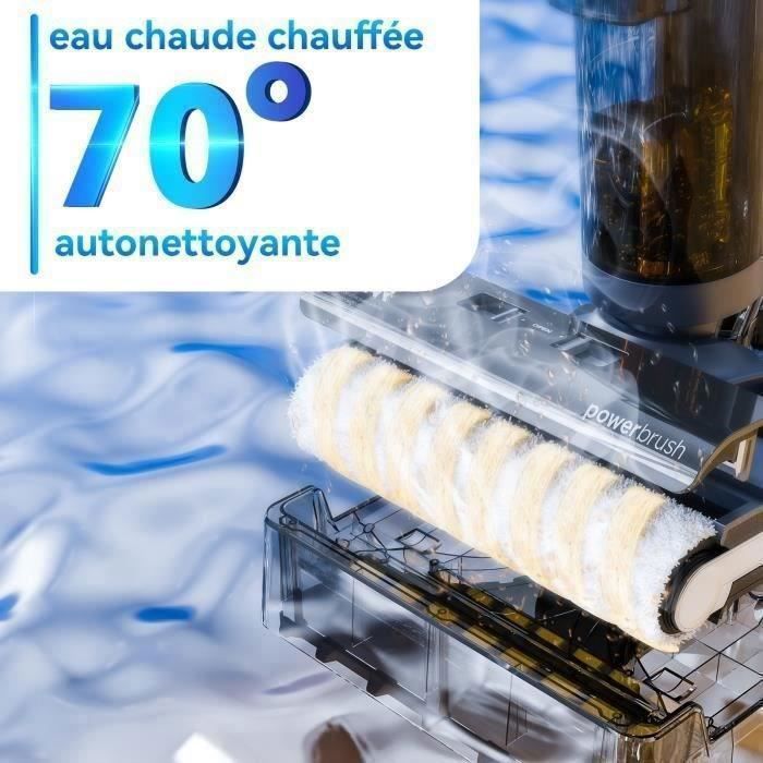 Aspirateur Laveur Sans Fil-JONR ED12 Pro,Aspirateur sans Fil 4 en 1,Autonettoyage 70°C,Séchage à air chaud 80°C,40 Mins (230 m²) – Image 2