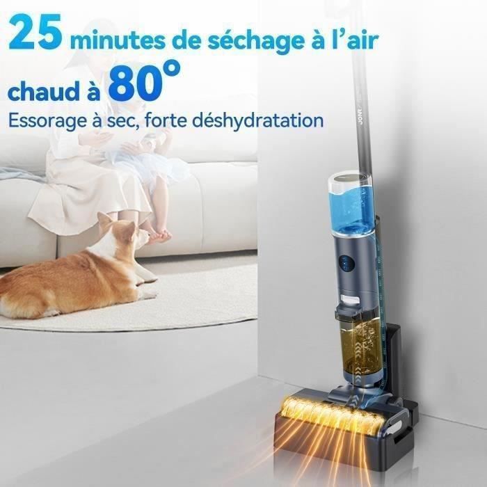 Aspirateur Laveur Sans Fil-JONR ED12 Pro,Aspirateur sans Fil 4 en 1,Autonettoyage 70°C,Séchage à air chaud 80°C,40 Mins (230 m²) – Image 3