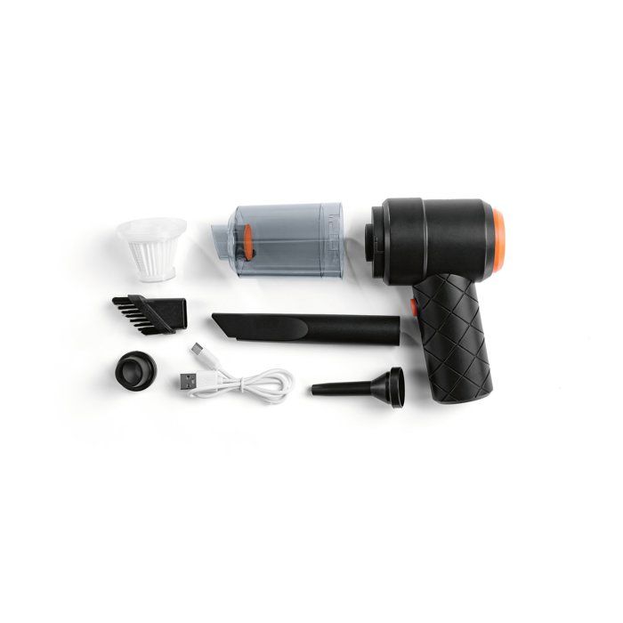 Kit aspirateur à main sans fil CLEANmaxx 6 pièces 7,4 V noir/orange avec câble USB – Image 2
