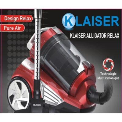 KLAISER- Puissance 1400W-Alligator Relax Aspirateur Sans Sac Multi Cyclone Ultra Confort Silence-Efficacit nergtique A-Sol dur A