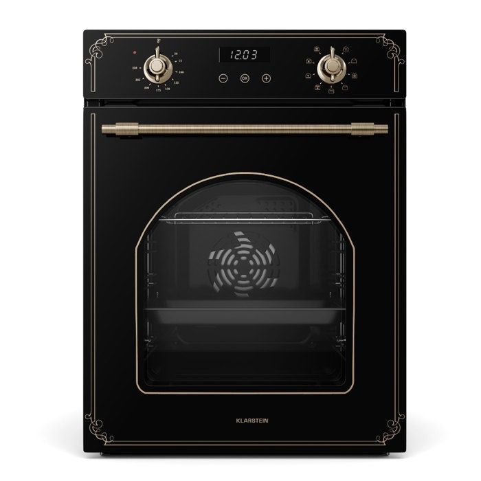 Klarstein Victoria Slim Four encastrable Slim 45 cm 49 L 10 fonctions Mode de nettoyage vapeur 2000 W Noir