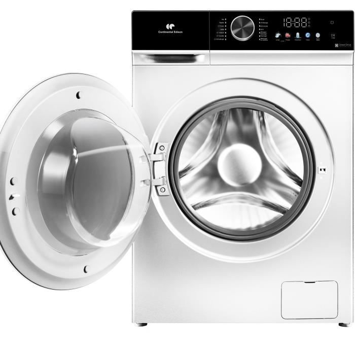 Lave-linge hublot - CONTINENTAL EDISON - CELL1012DDW1 - 10kg - MOTEUR INDUCTION DIRECTE SANS COURROIE - 60 cm - 1200 trs/min - Blanc – Image 2