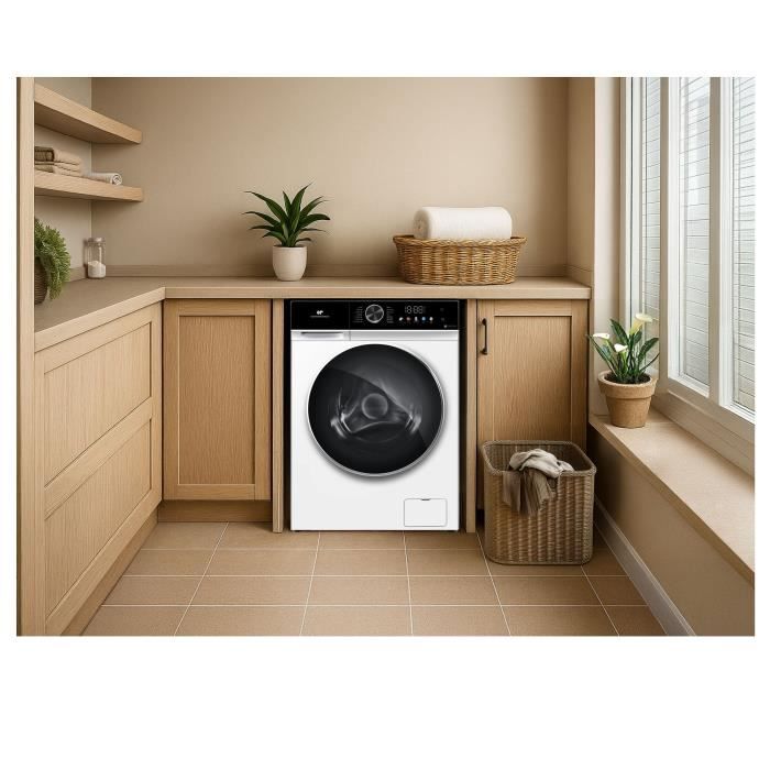 Lave-linge hublot - CONTINENTAL EDISON - CELL1012DDW1 - 10kg - MOTEUR INDUCTION DIRECTE SANS COURROIE - 60 cm - 1200 trs/min - Blanc – Image 6