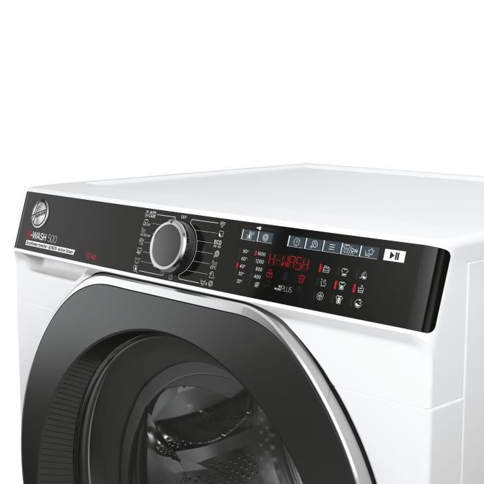 Lave-linge hublot HOOVER HWP 610AMBC/1-S - 10 kg - Induction - 1600 trs/min - Classe A - Connecté - Vapeur - Blanc – Image 7