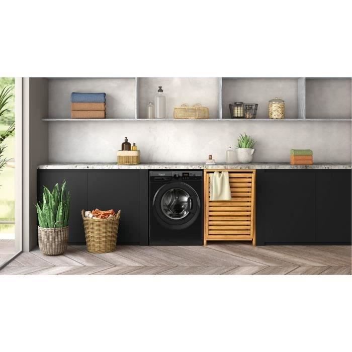 Lave-linge hublot HOTPOINT NS11469FBKFR - 11 kg - Induction - L60cm - 1400 trs/min - Classe A - Noir – Image 6