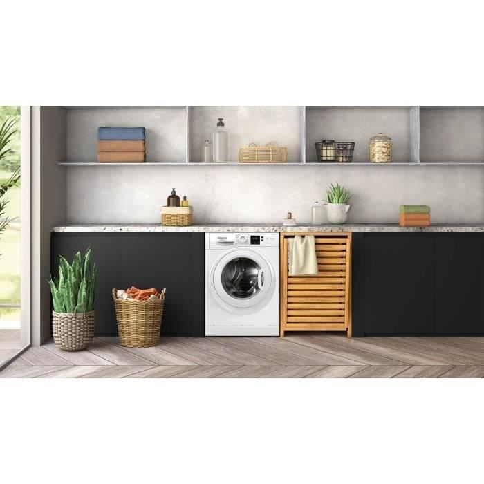 Lave-linge hublot HOTPOINT NS11469FWKFR - 11 kg - Induction - L60cm - 1400 trs/min - Classe A - Blanc – Image 6