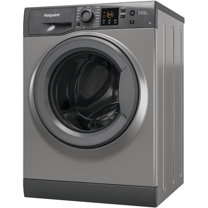 Lave-linge hublot HOTPOINT NSWM946GGFR - 9 kg - Induction - 1400 trs/min - Classe A - Graphite – Image 3