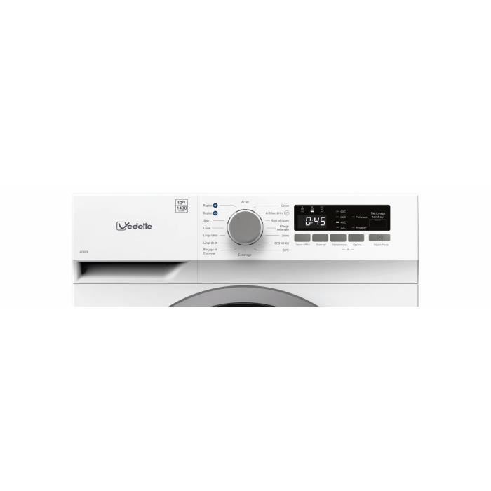Lave-linge hublot VEDETTE LLV305W - 10 kg - Induction - L60cm - 1500 trs/min - Classe A - Blanc – Image 2