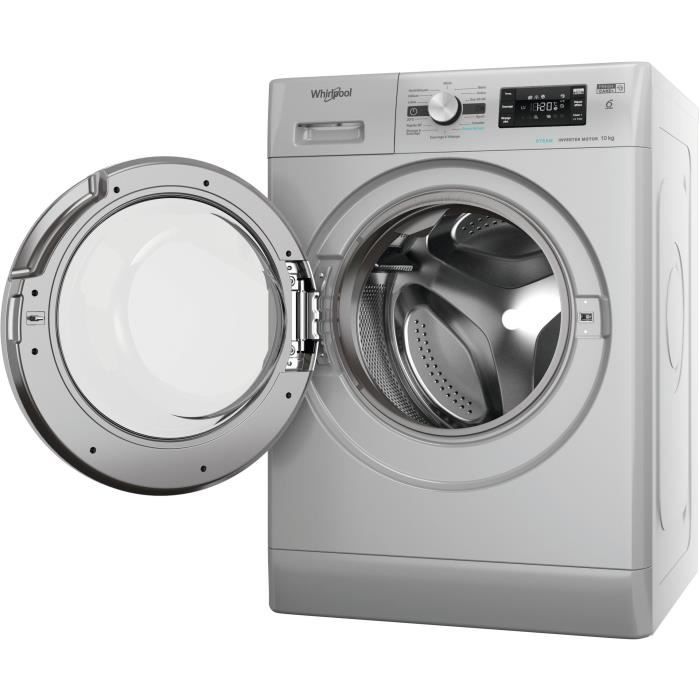 Lave-linge hublot WHIRLPOOL FFBP10489SBSVFR - 10 kg - Induction - L60cm - 1400 trs/min - Silver – Image 7
