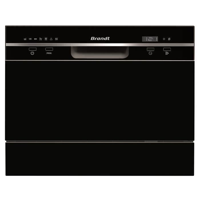 Lave-vaisselle compact pose libre BRANDT DFC6519B - Induction - 6 couverts - L55cm - 49dB - Noir – Image 2