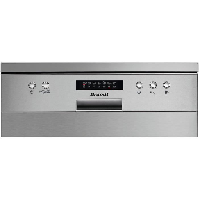 Lave-vaisselle pose libre BRANDT LVC328S - 12 couverts - L60cm - 48dB - Silver – Image 3