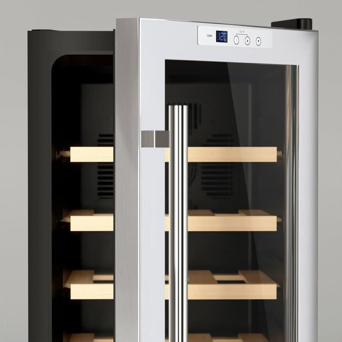 Cave à vin - LES PETITS CHAMPS - CAVC18 - 18 bouteilles - Réglage électronique - Eclairage LED – Image 4