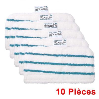 Lot de 5 tampons de Nettoyage de Rechange lavables Lingettes en Microfibre pour Balai Vapeur Black & Decker FSM1610/1630