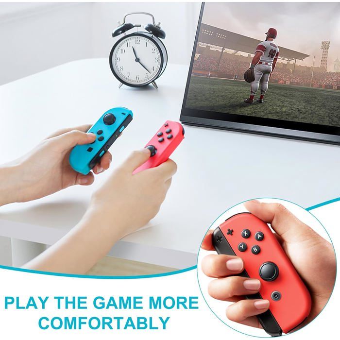 Lot de 6 Capuchons de Joystick de Rechange,Capuchon de Stick Analogique pour Manette Switch,Switch Lite et Switch OLED - Noir – Image 3