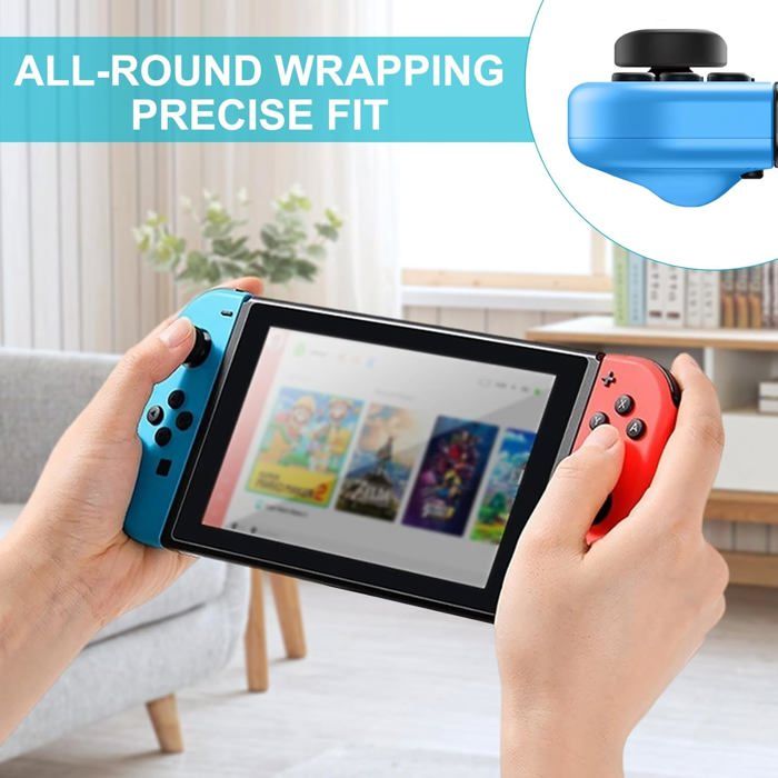 Lot de 6 Capuchons de Joystick de Rechange,Capuchon de Stick Analogique pour Manette Switch,Switch Lite et Switch OLED - Noir – Image 6