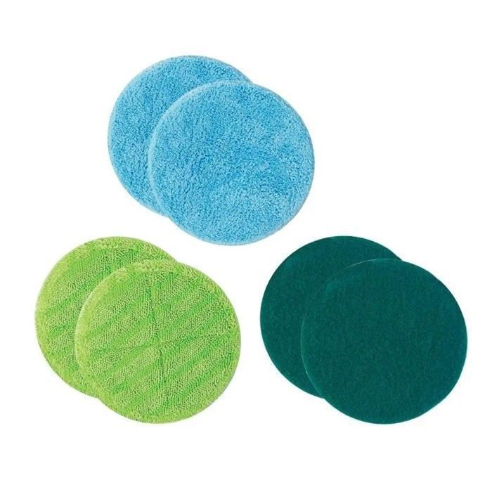 Lot de 6 disques Microfibre interchangeables - Compatible avec le Balai motorisé électrique Duo Spinner
