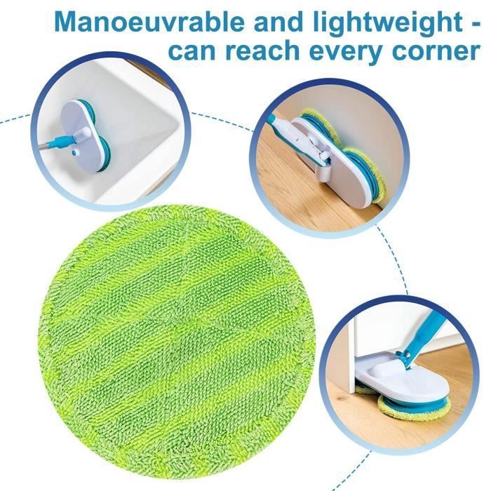 Lot de 6 disques Microfibre interchangeables - Compatible avec le Balai motorisé électrique Duo Spinner – Image 3