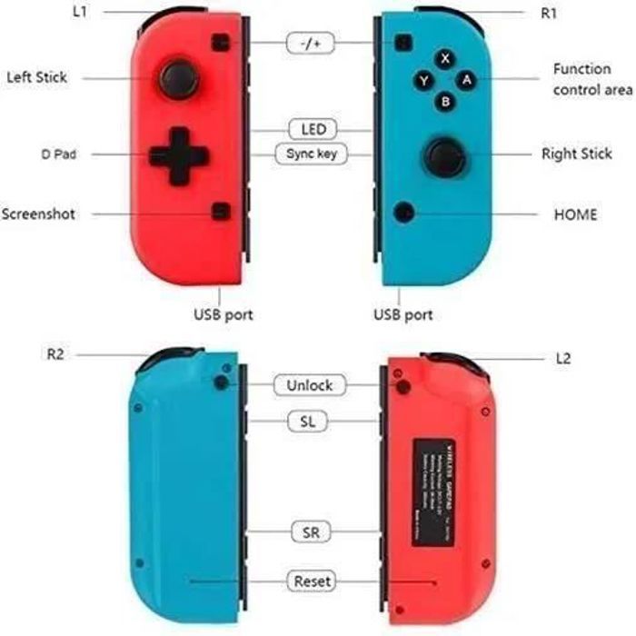 Manette de jeu - Manette Switch Pro - Bluetooth - Autonomie 4h - Vibration HD - Détection de mouvement – Image 2