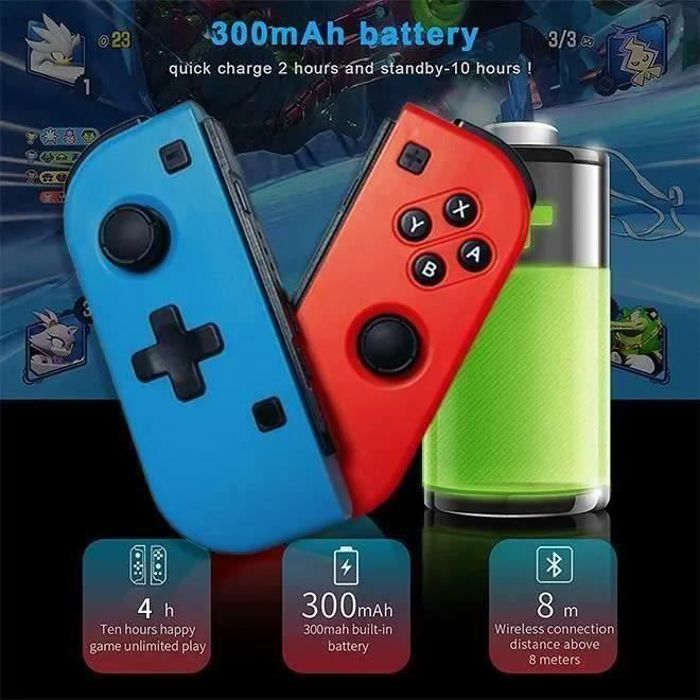 Manette de jeu - Manette Switch Pro - Bluetooth - Autonomie 4h - Vibration HD - Détection de mouvement – Image 3