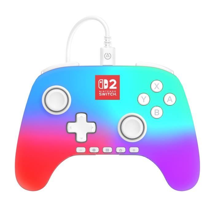 Manette de jeu - Nintendo Switch 2 - Lumectra - Filaire - Blanc - Power A – Image 2