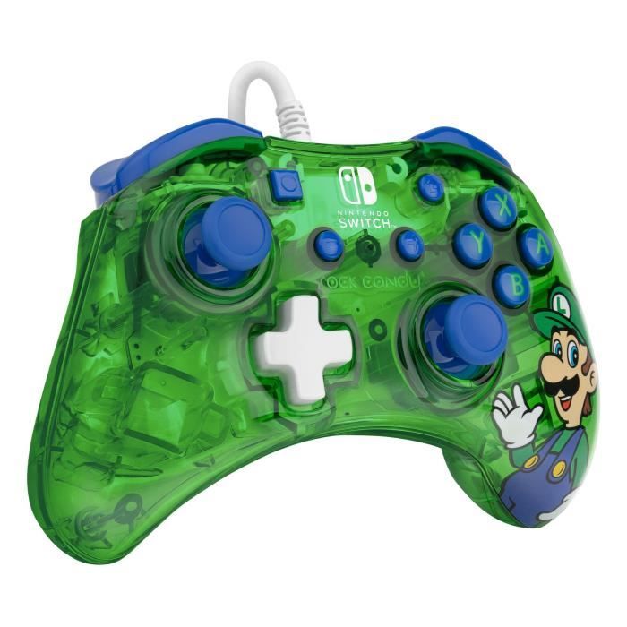 Manette de jeu - Nintendo Switch - Luigi Rock Candy - Filaire - PDP - Vert – Image 6