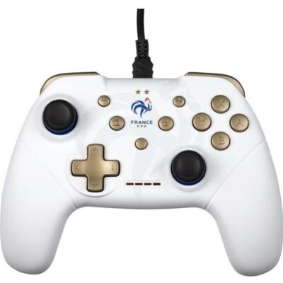 Manette - KONIX - Blanc - Switch et PC - Sous Licence Officielle FFF