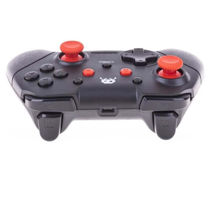 Manette Sans Fil Noire et rouge pour Switch avec Cable 1M – Image 3