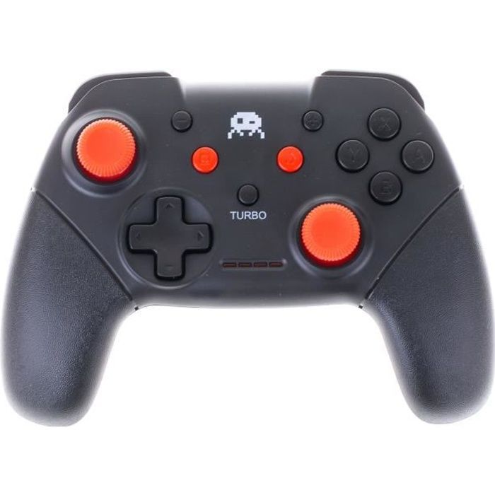 Manette Sans Fil Noire et rouge pour Switch avec Cable 1M