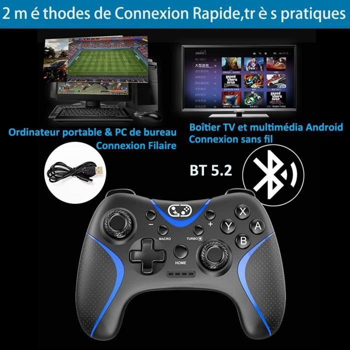 Manette Sans Fil Pour Switch - Bluetooth Manette Jeux Vidéo Switch - Boutons Programmable -Gyroscope à 6 Axes – Image 2