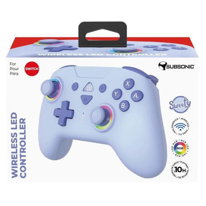 Manette sans fil - Switch - SUBSONIC - RGB LED - Bleu – Image 9