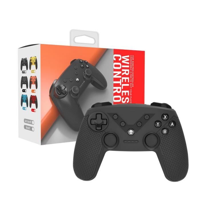 Manette de jeu - GENERIQ - Manette Switch Vibrante Sans Fil - Bluetooth - Noir - Compatible PC, Android, Linux
