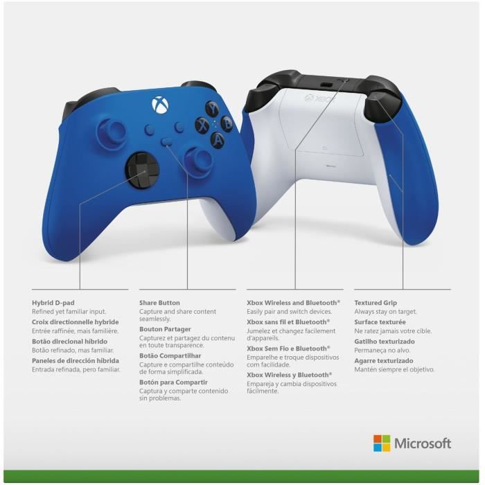 Manette Xbox Sans Fil Shock Blue – Image 5