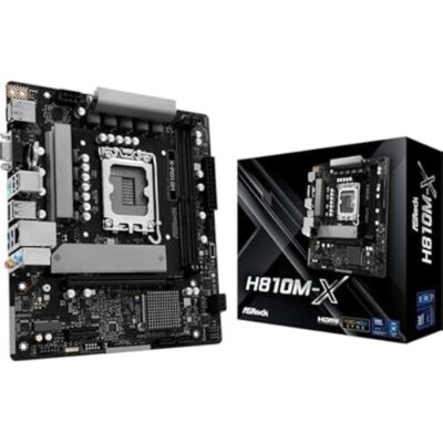 Carte mère - ASRock - H810M-X - LGA1851 - Micro ATX - 6+1 phases d'alimentation