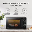 Micro-ondes combin pose libre- TOSHIBA - 800W - Grill 1000 W - 20L - Noir – Image 3