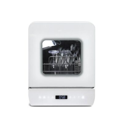 Mini Lave-Vaisselle Pose Libre avec 4 Couverts, 62 Programmes, Rservoir d'eau 5 L cran LED, 51 cm