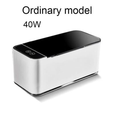 Nettoyeur à Ultrasons Argent 40W Réservoir De Nettoyage à Ondes Ultrasoniques Machine à Laver Pour  Lunettes Bijoux Montre Dentier