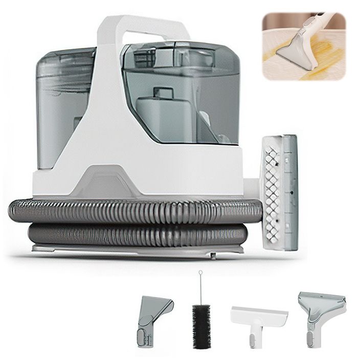 Nettoyeur Canapé Tissu600 W - Aspiration 15 kPa, modes double aspiration et nettoyage, réservoirs d'eau doubles 1,3 L/1,1 L