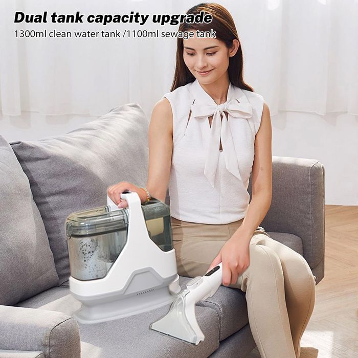 Nettoyeur Canapé Tissu600 W - Aspiration 15 kPa, modes double aspiration et nettoyage, réservoirs d'eau doubles 1,3 L/1,1 L – Image 3