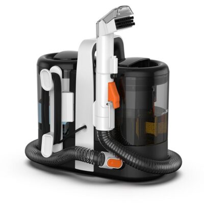 Nettoyeur détacheur portable - Shampouineuse 1.5L+0.7L Double Réservoirs, Nettoyeur Canapé Tissu Avec 2 têtes de brosse, 600W