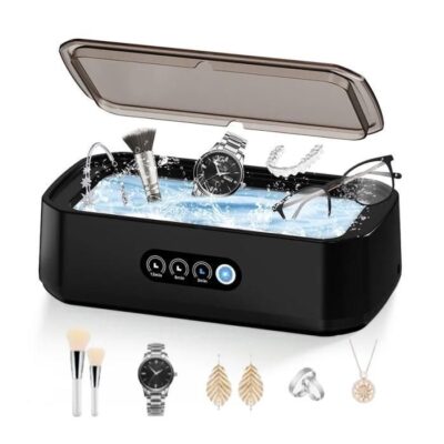 Nettoyeur Ultrasons - Nettoyant Lunettes-Bac a Ultrason - 650ML- 49000Hz -3 modes de temps-pour Bijoux, Dentier, Montres,