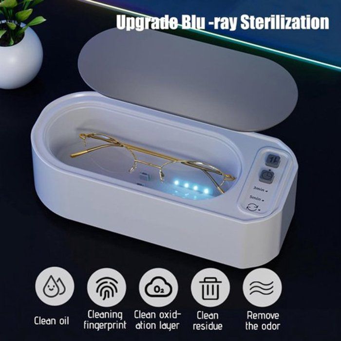 Nettoyeur à ultrasons - 15 W - 360° - 50 000 Hz - Appareil de nettoyage pour lunettes et bijoux - Chargement USB - Pour bijoux, – Image 2