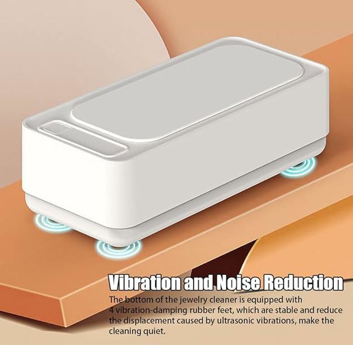 Nettoyeur à ultrasons, nettoyeur de lunettes portable à faible bruit 45KHZ ABS Nettoyeur à ultrasons pour bijoux – Image 3