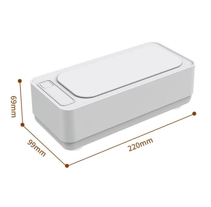 Nettoyeur à ultrasons, nettoyeur de lunettes portable à faible bruit 45KHZ ABS Nettoyeur à ultrasons pour bijoux – Image 5