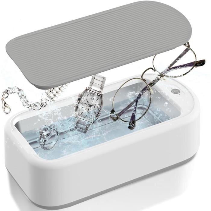Nettoyeur Ultrasons, 45000hz Ultrasonic Cleaner avec 3 Modes de Nettoyage, 600ml Portable Appareil de Nettoyage pour Bijoux Montres