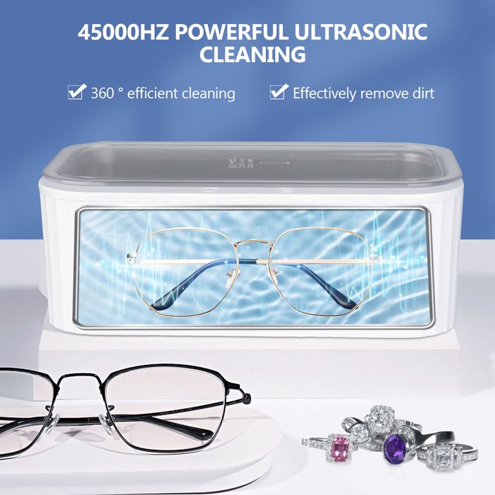 Nettoyeur à Ultrasons 400ML,45KHz Machine de Nettoyage à Ultrasons Professionnel,Pinceau de – Image 3