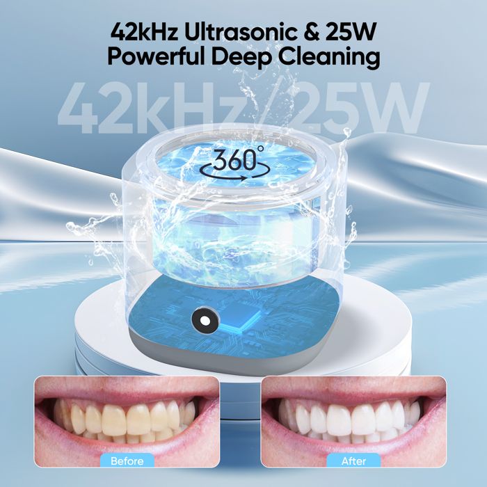 Nettoyeur à ultrasons pour prothèses dentaires, appareils de contention, protège-dents, aligneurs, gouttières de blanchiment – Image 6