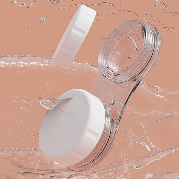 Nettoyeur à ultrasons pour lunettes, appareil de nettoyage pour lentilles de contact, avec miroir de maquillage et indicateur de – Image 5